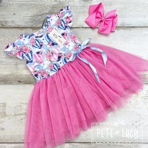 Pete + Lucy  - Parachuting in Paris Girls dress